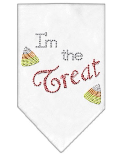 I'm the Treat Rhinestone Bandana White Large