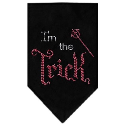 I'm the Trick Rhinestone Bandana Black Large