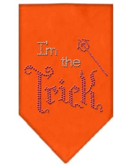 I'm the Trick Rhinestone Bandana Orange Large