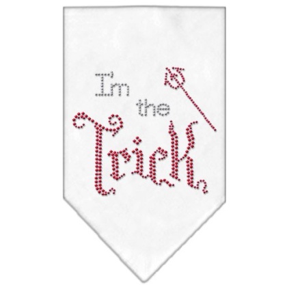 I'm the Trick Rhinestone Bandana White Large