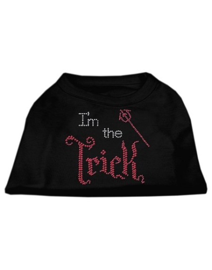 I'm the Trick Rhinestone Dog Shirt Black Lg