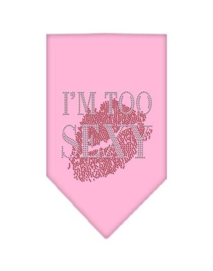 I'm Too Sexy Rhinestone Bandana Light Pink Large