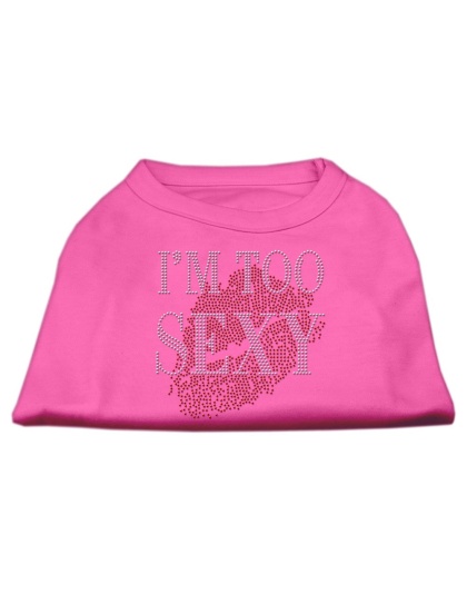 I'm Too Sexy Rhinestone Shirts Bright Pink L