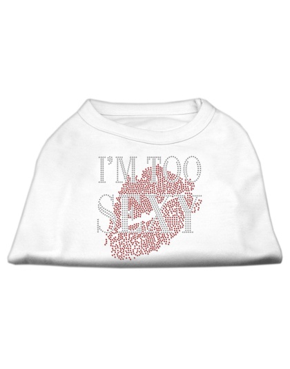 I'm Too Sexy Rhinestone Shirts White L