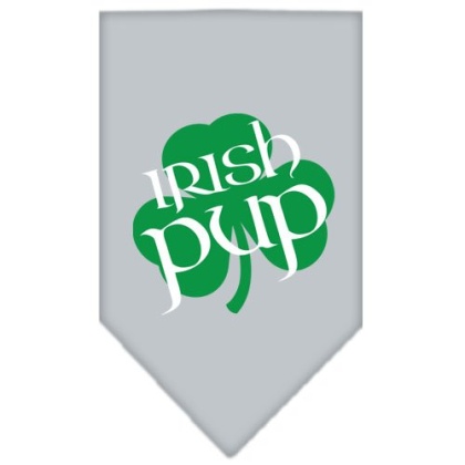 Irish Pup Screen Print Bandana Grey Large