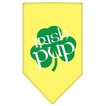 Irish Pup Screen Print Bandana Yellow Large