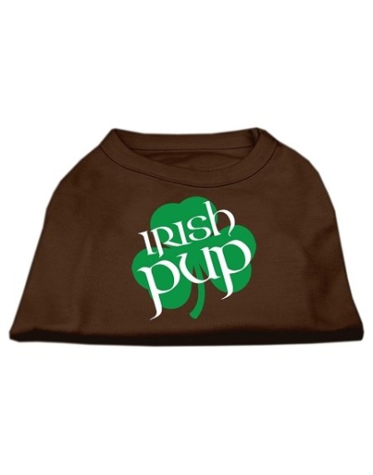 Irish Pup Screen Print Shirt Brown Lg