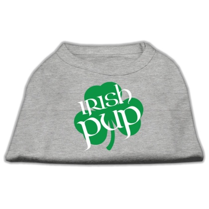 Irish Pup Screen Print Shirt Grey Lg