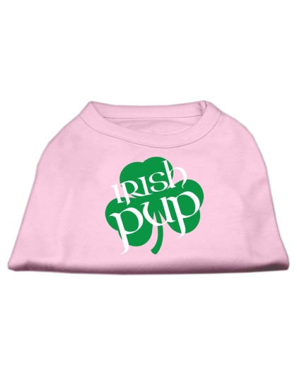 Irish Pup Screen Print Shirt Light Pink Lg