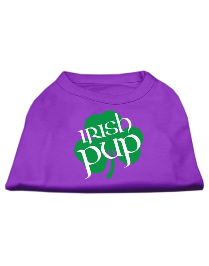 Irish Pup Screen Print Shirt Purple Lg