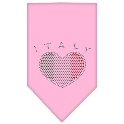 Italy Rhinestone Bandana Light Pink Large