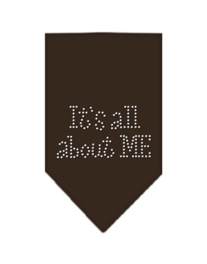 Its All About Me Rhinestone Bandana Cocoa Large