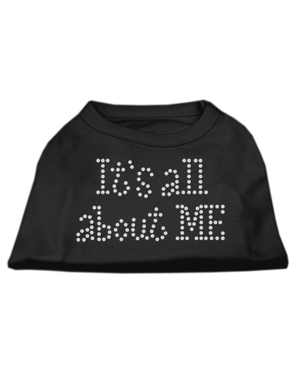 It's All About Me Rhinestone Shirts Black L