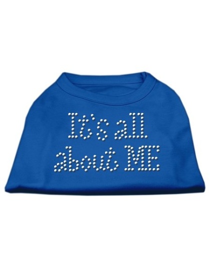 It's All About Me Rhinestone Shirts Blue Lg