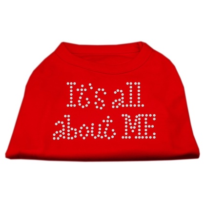 It's All About Me Rhinestone Shirts Red L