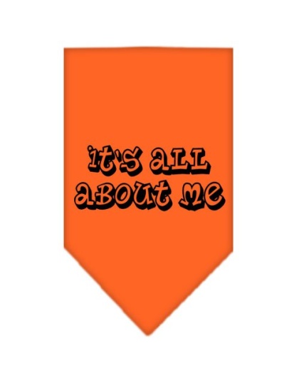 It's All About Me Screen Print Bandana Orange Large