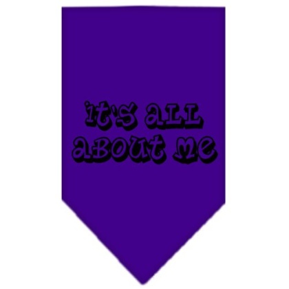 It's All About Me Screen Print Bandana Purple Large