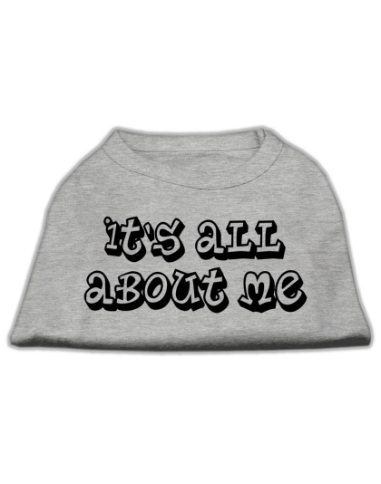 It's All About Me Screen Print Shirts Grey Lg