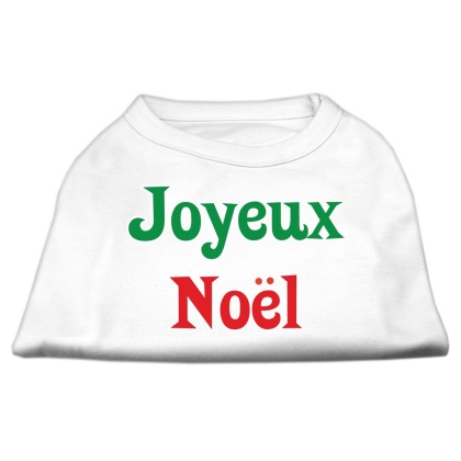 Joyeux Noel Screen Print Shirts White L