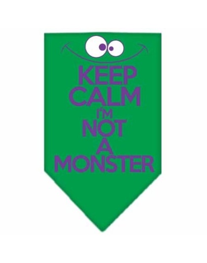 Keep Calm Screen Print Bandana Emerald Green Large