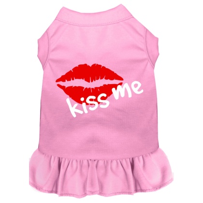 Kiss Me Screen Print Dress Light Pink 4X (22)