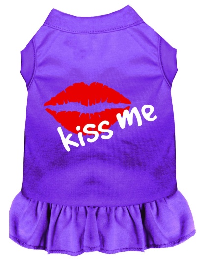 Kiss Me Screen Print Dress Purple 4X (22)