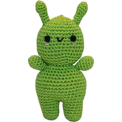 Knit Knacks Ava the Alien Organic Cotton Small Dog Toy