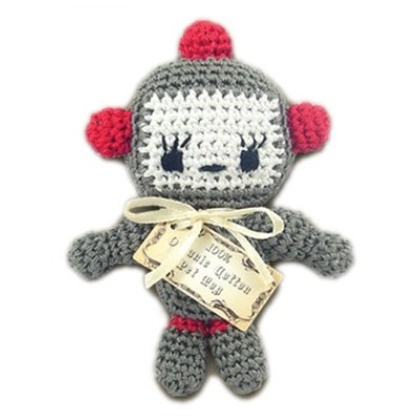 Knit Knacks Baby Bot Organic Cotton Small Dog Toy