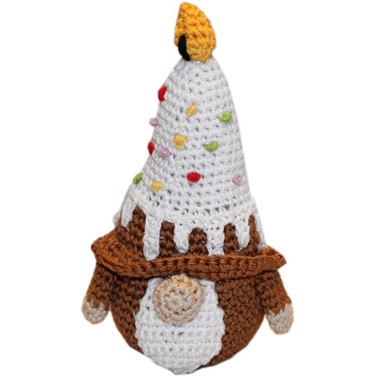 Knit Knacks Birthday Gnome Organic Cotton Small Dog Toy