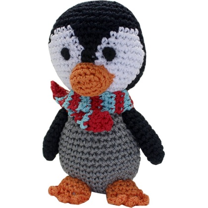Knit Knacks Chilly Willy the Penguin Organic Cotton Small Dog Toy