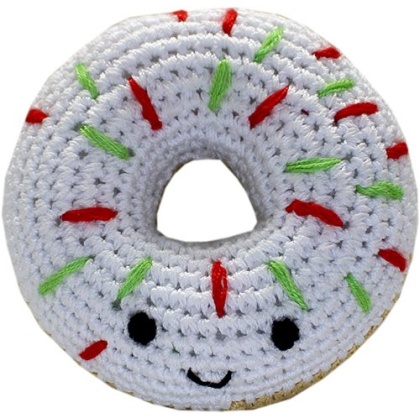 Knit Knacks Christmas Donut Organic Cotton Small Dog Toy