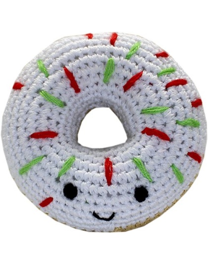 Knit Knacks Christmas Donut Organic Cotton Small Dog Toy