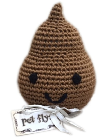 Knit Knacks Doodie the Poo Organic Cotton Small Dog Toy