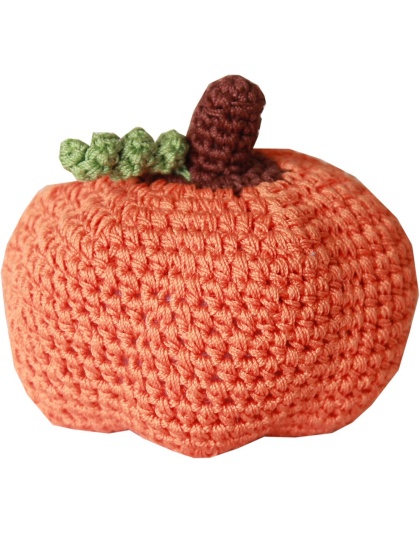 Knit Knacks Fall Pumpkin Organic Cotton Small Dog Toy