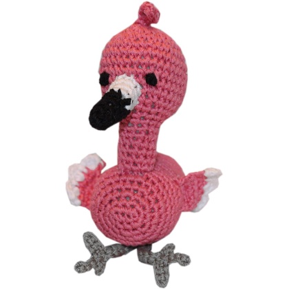 Knit Knacks Fergie the Flamingo Organic Cotton Small Dog Toy