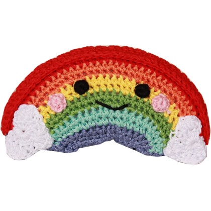 Knit Knacks Happy Rainbow Organic Cotton Small Dog Toy