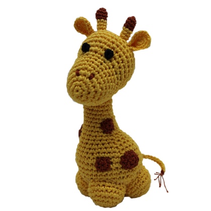 Knit Knacks Louie Longneck the Giraffe Organic Cotton Small Dog Toy