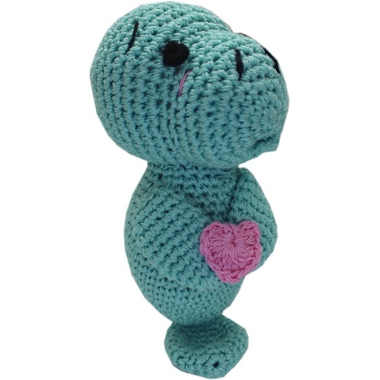 Knit Knacks Mana the Sea Cow Manatee Organic Cotton Small Dog Toy