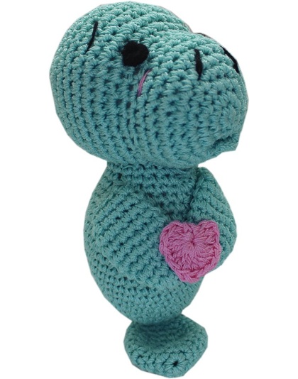 Knit Knacks Mana the Sea Cow Manatee Organic Cotton Small Dog Toy