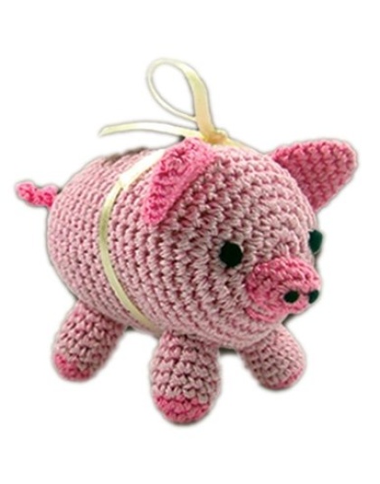 Knit Knacks Piggy Boo Organic Cotton Small Dog Toy