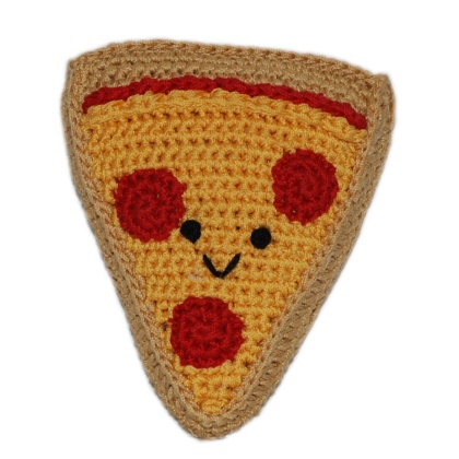 Knit Knacks Pizza Organic Cotton Small Dog Toy