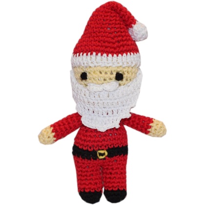 Knit Knacks Santa Organic Cotton Small Dog Toy