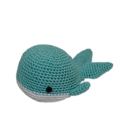 Knit Knacks Whale Organic Cotton Small Dog Toy