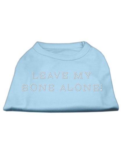 Leave My Bone Alone! Rhinestone Shirts Baby Blue L