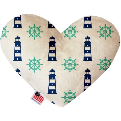 Lighthouses 6 Inch Canvas Heart Dog Toy