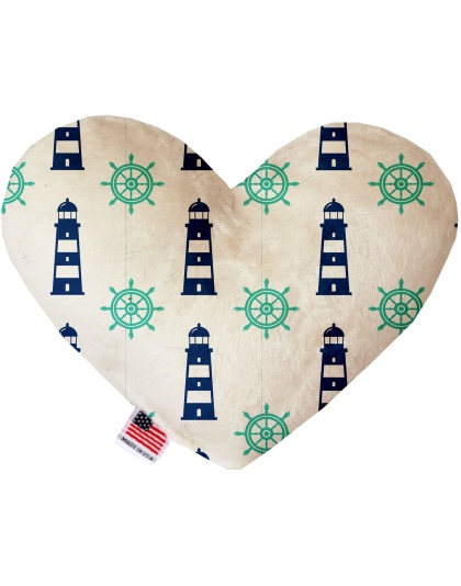 Lighthouses 6 Inch Canvas Heart Dog Toy