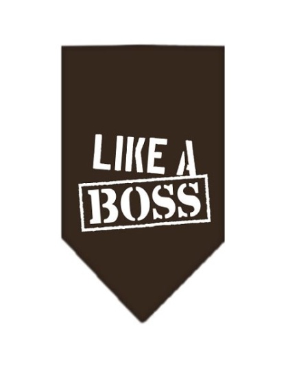 Like a Boss Screen Print Bandana Cocoa Large