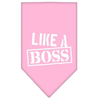 Like a Boss Screen Print Bandana Light Pink Large