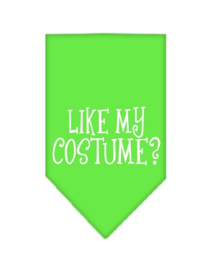 Like my costume? Screen Print Bandana Lime Green Large