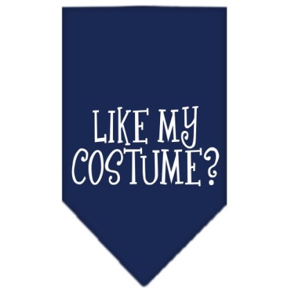 Like my costume? Screen Print Bandana Navy Blue large